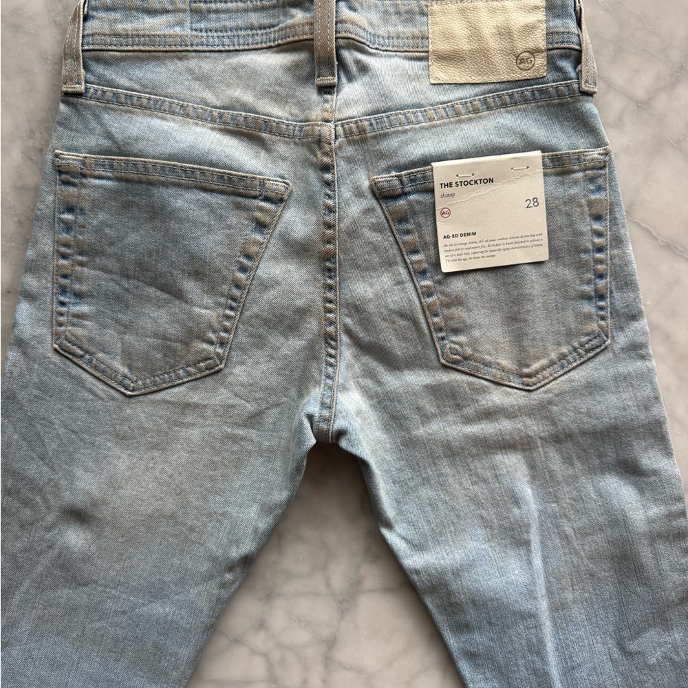 AG Men’s 28x34 The Stockton Skinny Fit Jeans Faded Light Wash NWT - Picture 4 of 9